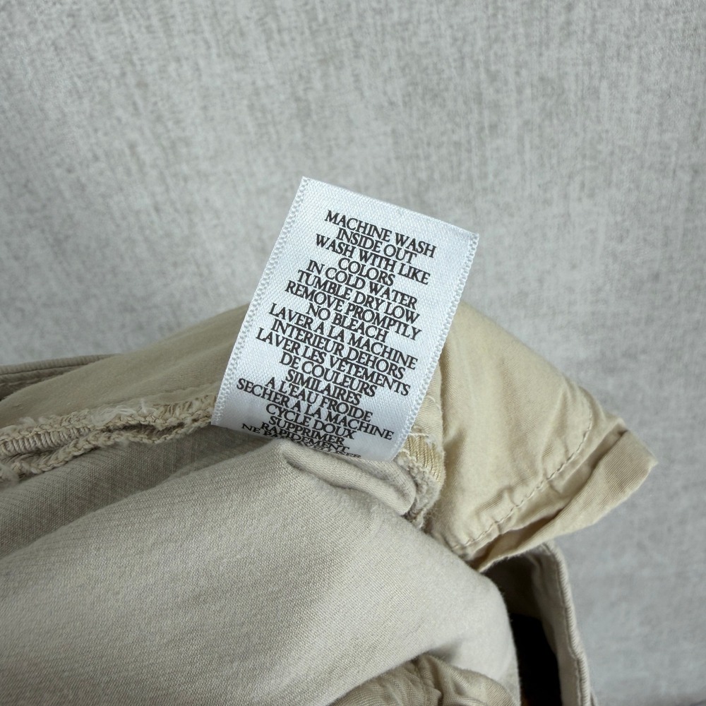 Frank & Eileen Pants Womens 10 Tan Westport Chino Ankle Crop Wide Leg Mid Rise - Picture 9 of 13